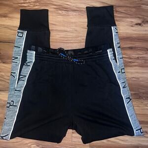 VS Pink Black Logo Joggers Women’s Small – Drawstring Sweatpants